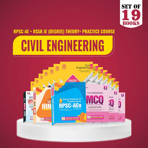 RPSC-AE + RSSB -JE Special Theory + Practice Combo Set of 19 Books For Civil Engineering (Degree) Exam