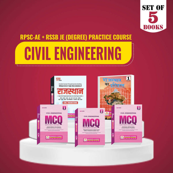 RPSC-AE + RSSB -JE Special Practice Combo Set of 5 Books For Civil Engineering (Degree) Exam