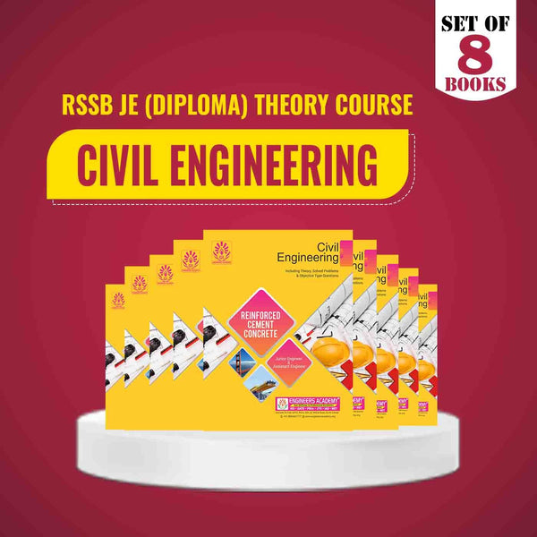 RSSB -JE Special Theory Combo Set of 8 Books For Civil Engineering (Diploma) Exam